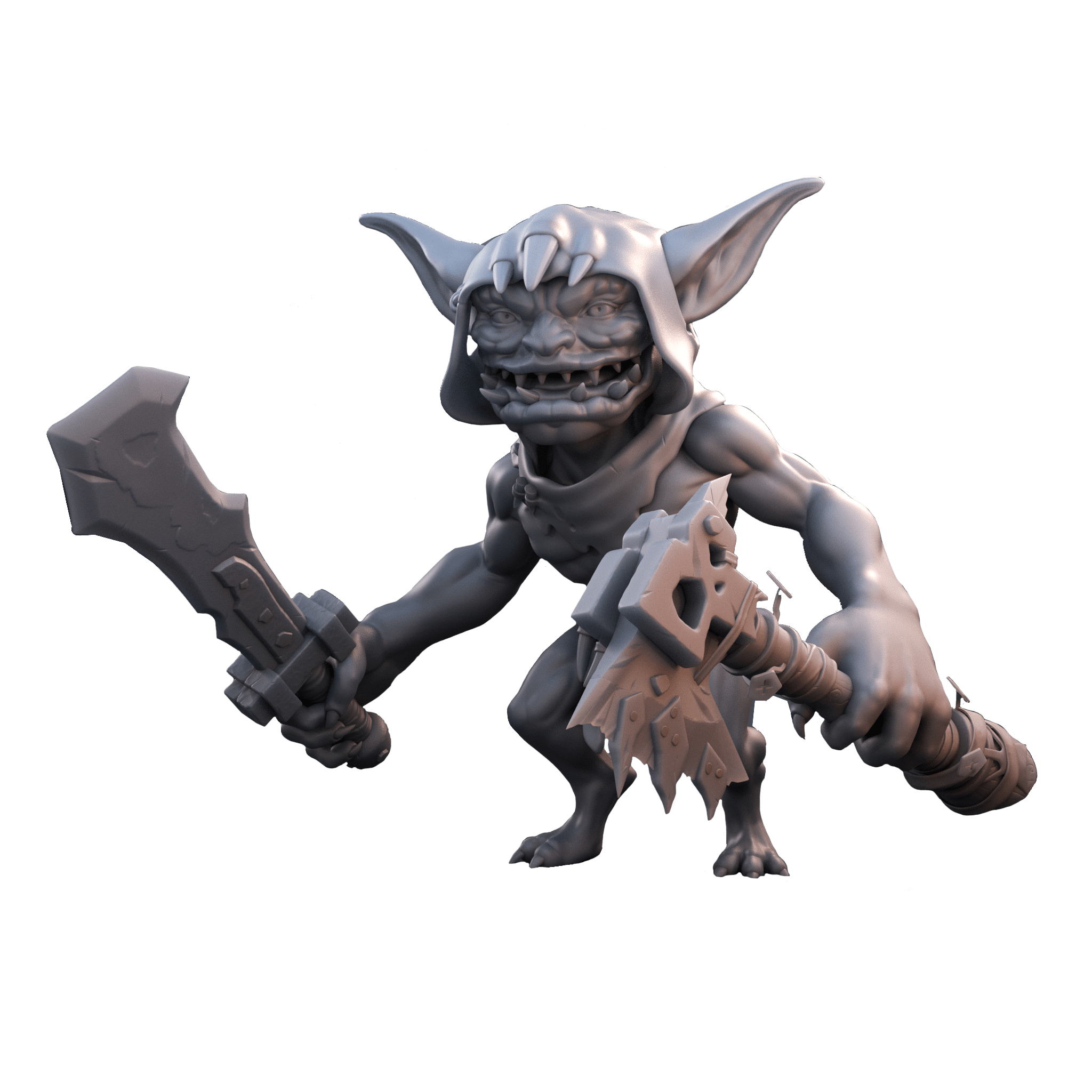 Goblin fantasy 3D scolpito in ZBrush dallo studente Diego Ruo Rui — corso 3D Shortcut Project