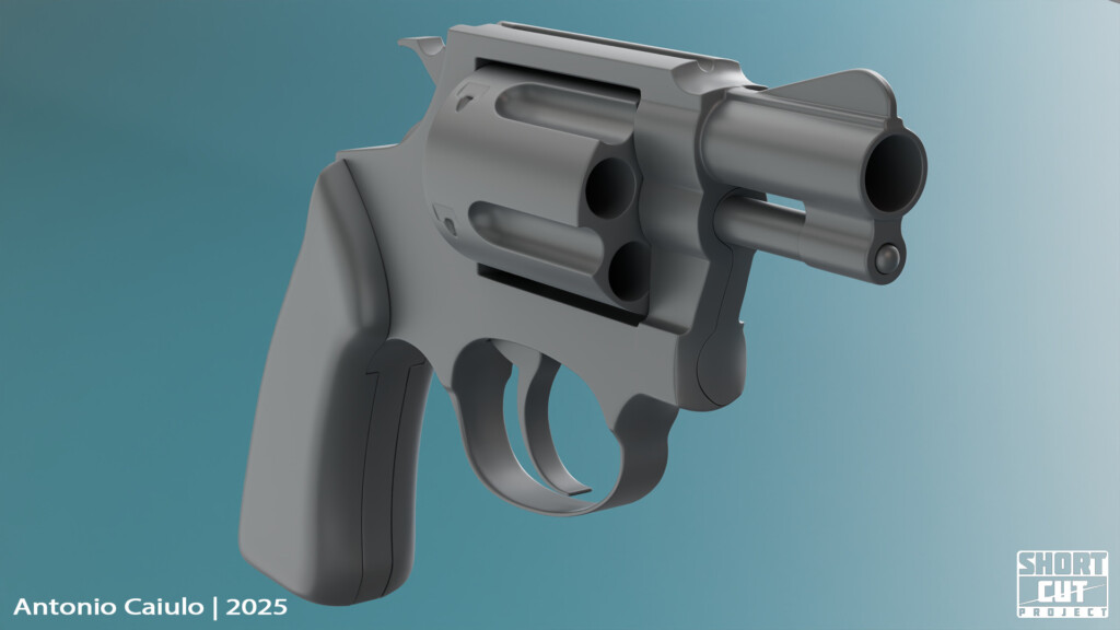 .38 Special Model 37 Smith & Wesson, progetto di Shortcut Admin: Shortcut Project Academy - Student Antonio Caiulo - Hard Surface Modeling